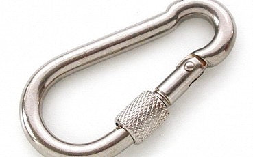Karabiner aus Edelstahl mit Schraubverschluss