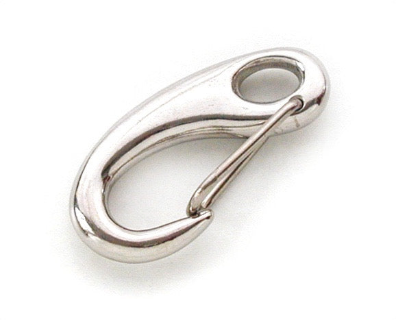 Ovale Karabiner aus Edelstahl mit Feder
