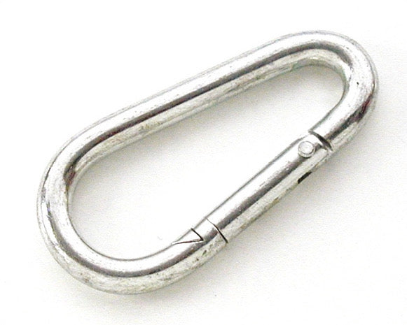 Karabinerhaken, verzinkt, eiförmig