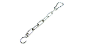 Kettenverlängerung aus Edelstahl mit S-Haken und Edelstahlkarabiner
