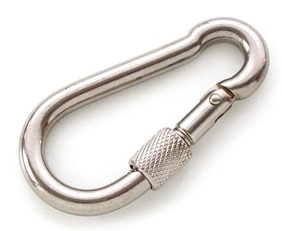 Karabiner aus Edelstahl mit Schraubverschluss