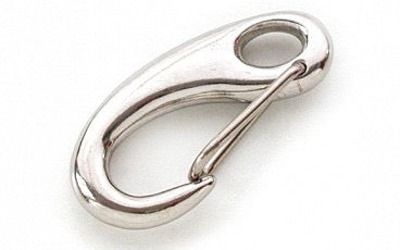 Ovale Karabiner aus Edelstahl mit Feder