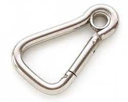 Birnenförmige Karabiner aus Edelstahl mit Ring