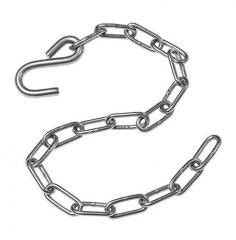 Edelstahlkette mit S-Haken, Länge 10 cm bis 100 cm