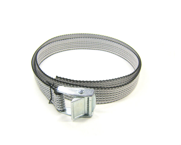 Zurrgurte grau 18 mm mit Klemmverschluss