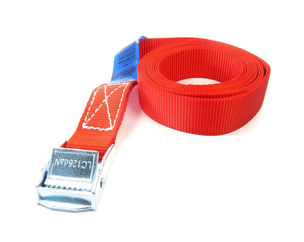 Spanngurte 25 mm rot mit Klemmverschluss