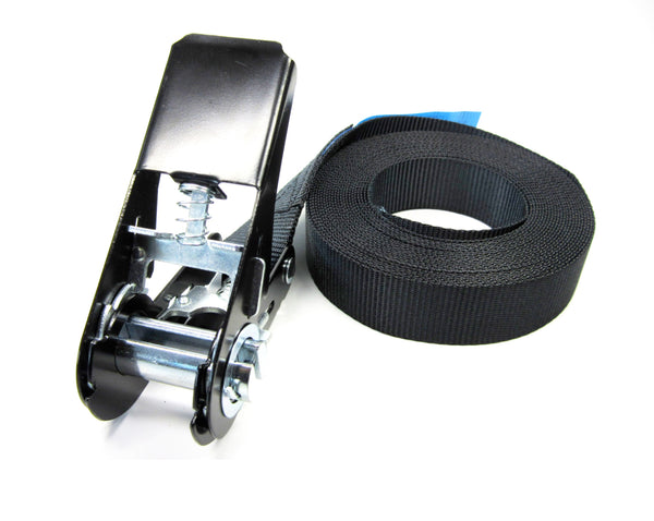 Schwarze Zurrgurte mit Ratsche