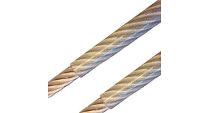 Stahldraht 7x7, Edelstahl AISI 316, plastifiziert, Größe 2/3 mm