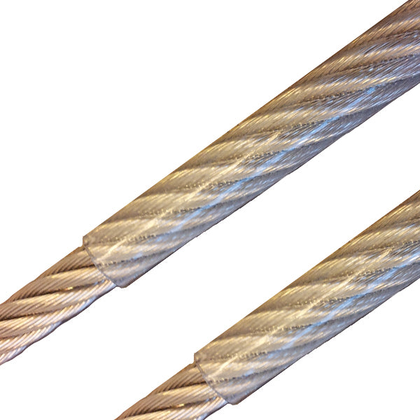 Stahldraht 7x7, Edelstahl AISI 316, plastifiziert, Größe 3/4 mm