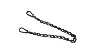 Schwarze Gourmetkette aus Edelstahl mit Edelstahl-Karabinerhaken