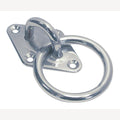 Diamantförmige Mastplatte mit Ring, A2 65 x 40 mm, Halterung 6 mm, Ring 6 x 35 mm, 10 Stück
