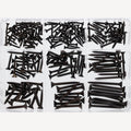 Assortimentsdoos spaanplaatschroeven verzonken kop TX,  A4 Art. 9047 3,0-5,0 mm, 210 stuks, zwart, 1 Stuk