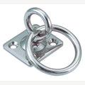 Quadratische Ösenplatte mit Drehgelenk und Ring, A4 40 x 40 mm, Ring 6 x 40 mm, 10 Stück