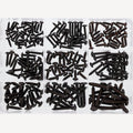 Assortimentsdoos Liko plaatschroeven met kruiskop.,  A4 DIN 7981 3,5-5,5 mm, 200 stuks, zwart, 1 Stuk