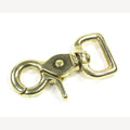 Musketonhaken Messing 65 mm mit Clip