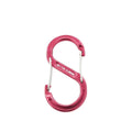 Aluminium S-haak met veiligheidsslot,  aluminium 80x40mm rood, 10 Stuk