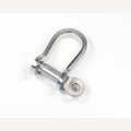 D-Schäkel-Flachstift mit Öse aus 6 mm Edelstahl