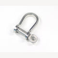 D-Schäkel-Flachstift mit Öse aus 6 mm Edelstahl