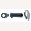 Wateruitlaat met roestvrijstalen dop,  A4/Nylon 53,5mm, met stekker, 1 Stuk