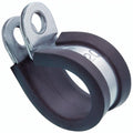 Bevestigingsklem DIN 3016 met rubberen inzetstuk,  A2/rubber 8mm, bandbreedte 12mm, 100 Stuk