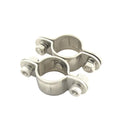 pijpklem,  A2 dubbel, met wartel, voor 25mm buis, 5 Stuk