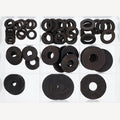Assortiment boxringen II,  A4 8,4-13,0 mm, 100 stuks, zwart, 1 Stuk