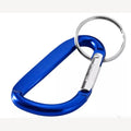 Aluminium-Schlüsselanhänger blau 60x30 mm mit Ring