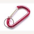 Aluminium-Schlüsselanhänger rot 80 mm mit Ring