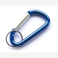 Aluminium-Schlüsselanhänger blau 80 mm mit Ring