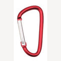 Aluminium-Schlüsselanhänger rot 46 mm oval 10 Stück