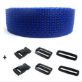 Komplettes Armband blau 25 mm 5 Meter und Schnallen