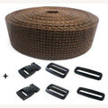 Komplettes Armband braun 25 mm 5 Meter und Schnallen