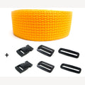Komplettes Armband zitronengelb 25 mm 5 Meter und Schnallen