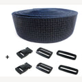 Komplettes Armband dunkelblau 25 mm 5 Meter und Schnallen