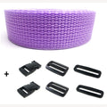 Komplettes Armband lila 25 mm 5 Meter und Schnallen