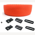 Komplettes Armband orange 25 mm 5 Meter und Schnallen