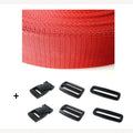 Komplettes Armband rot 25 mm 5 Meter und Schnallen