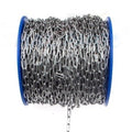 Dekorative vernickelte Kette 1,3 mm 25 Meter auf einer Rolle