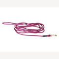 Hundeleine Aubergine 5 Meter mit Messingkarabiner