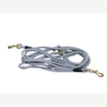 Hundeleine zementgrau 5 Meter dreifach verstellbar aus Messing