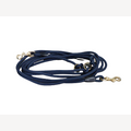 Hundeleine tiefseeblau 5 Meter dreifach verstellbar aus Messing
