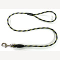 Hundeleine 9 Meter PP schwarz/gelb/weiß mit Griff und vernickeltem Karabiner
