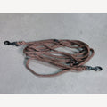 Hundeleine Braun 5 Meter verstellbar 2 schwarze Karabiner