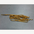 Hundeleine Karamell 5 Meter verstellbar, 2 Messingkarabiner