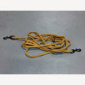 Hundeleine Karamell 5 Meter verstellbar 2 schwarze Karabiner