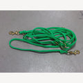 Hundeleine Grasgrün 5 m verstellbar 2 Messingkarabiner