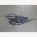 Hundeleine Grau 5 Meter verstellbar 2 Messingkarabiner