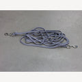 Hundeleine Grau 5 Meter verstellbar 2 verzinkte Karabiner