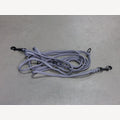 Hundeleine Grau 5 Meter verstellbar 2 schwarze Karabiner