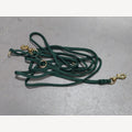 Hundeleine Grün 5 Meter verstellbar 2 Messingkarabiner
